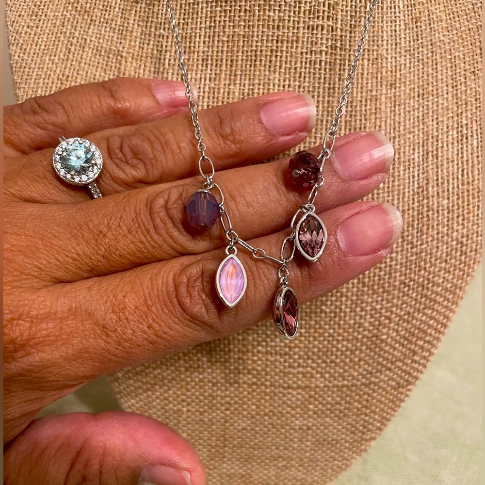 Windfall Necklace, Rhodium Plating - Picture 2 of 4